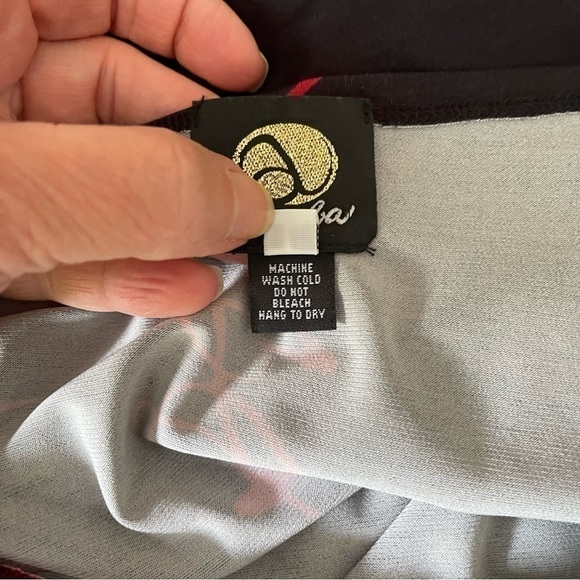 Anne Namba A-Line Graffiti Dress or Long Tunic Washable Scoop Neck 3/4 Sleeve L - Picture 5 of 11